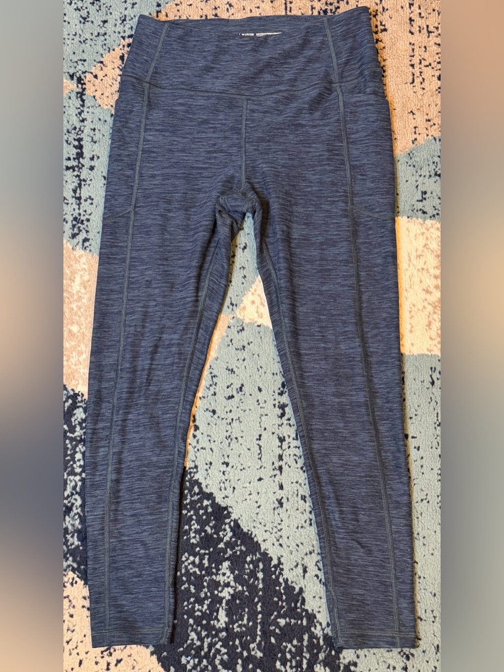 Women’s Victoria’s Secret Knockout Blue Space Dye Pocket Leggings Size 8